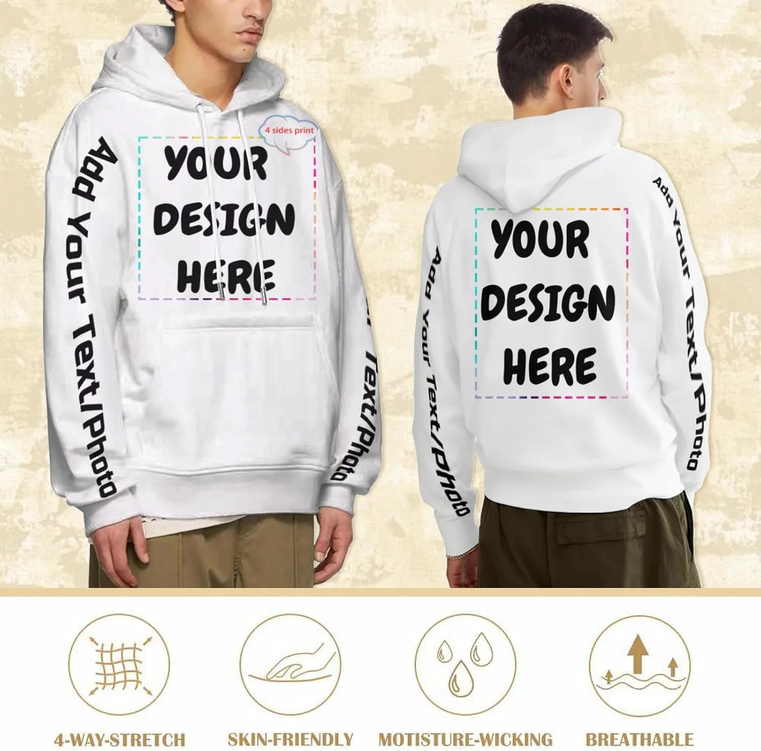 Капюшон с индивидуальным дизайном, утепленный худи для женщин и мужчин
Капюшон с индивидуальным дизайном, утепленный худи для женщин и мужчин