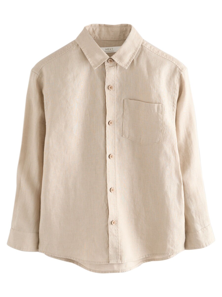 Рубашка на пуговицах классического кроя Next, кремовый 
Рубашка на пуговицах классического кроя Next, кремовый