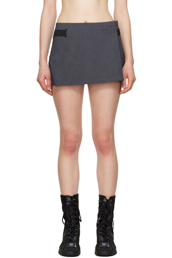 Серая плиссированная мини-юбка с запахом HYEIN SEO 
Серая плиссированная мини-юбка с запахом HYEIN SEO