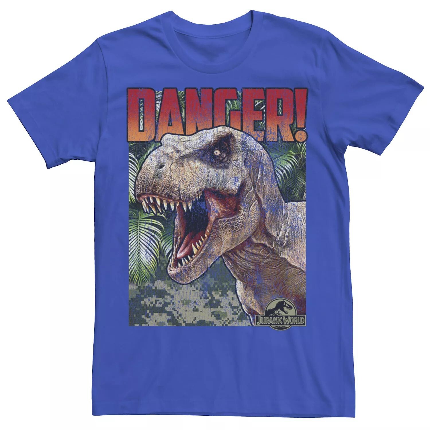 Мужская футболка Jurassic World Danger T-Rex с графическим плакатом в стиле ретро Licensed Character
Мужская футболка Jurassic World Danger T-Rex с графическим плакатом в стиле ретро Licensed Character