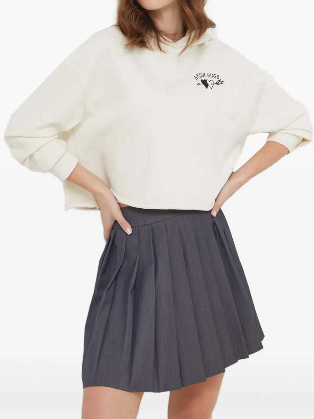 Худи с вышивкой Hugo, белый
Худи с вышивкой Hugo, белый