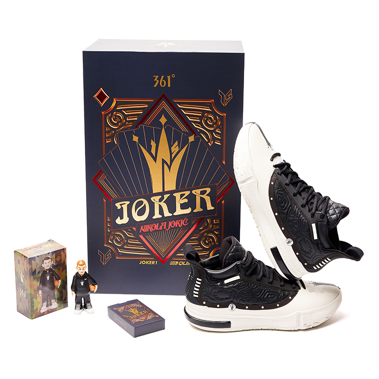 361° Баскетбольные кроссовки Joker Yokei Generation One, мужские, высокие, цвет: черный обсидиан/белый перо
361° Баскетбольные кроссовки Joker Yokei Generation One, мужские, высокие, цвет: черный обсидиан/белый перо