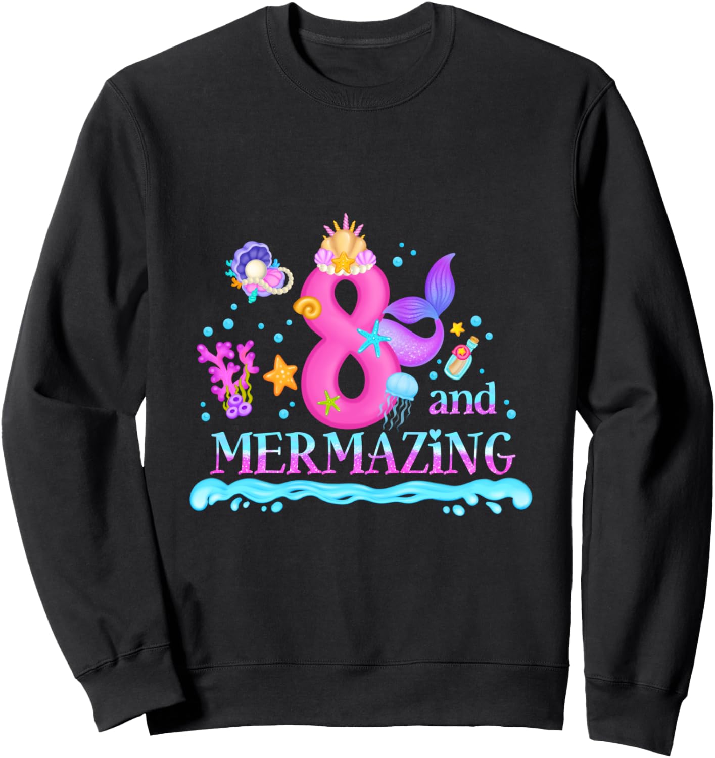 8-летняя толстовка Mermazing Girls с тематикой русалки на 8-й день рождения Mermaid Birthday Party Matching Family Gift Store, черный
8-летняя толстовка Mermazing Girls с тематикой русалки на 8-й день рождения Mermaid Birthday Party Matching Family Gift Store, черный
