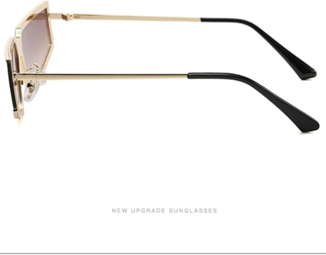 Прямоугольные солнцезащитные очки в металлической оправе для женщин и мужчин, модные винтажные очки в стиле стимпанк с защитой от УФ-излучения UV400 VFDHN, Gold Black
Прямоугольные солнцезащитные очки в металлической оправе для женщин и мужчин, модные винтажные очки в стиле стимпанк с защитой от УФ-излучения UV400 VFDHN, Gold Black