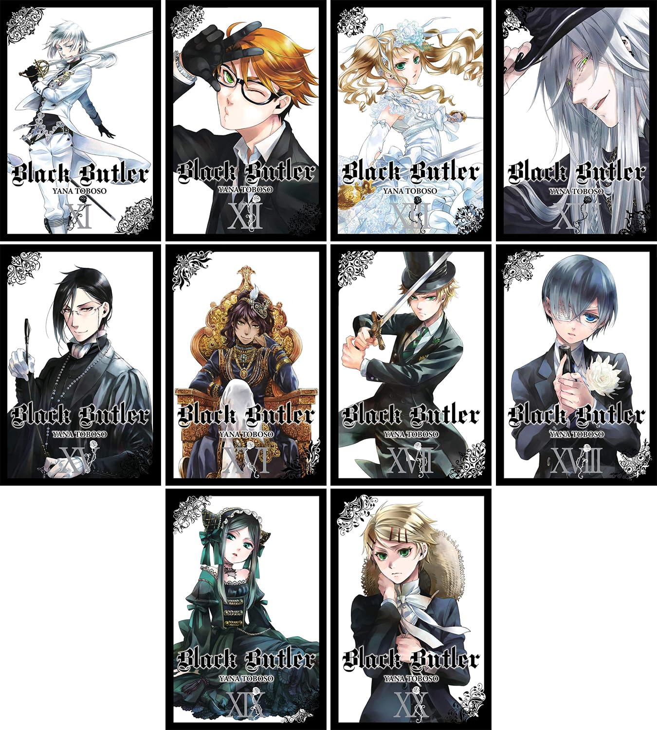 Black Butler Manga Set Vol 11-20 by Yana Toboso, Set of 10 Books (Yen Press)
Black Butler Manga Set Vol 11-20 by Yana Toboso, Set of 10 Books (Yen Press)