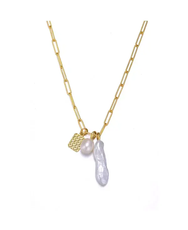 Ожерелье из стерлингового серебра 14 карат с настоящим пресноводным жемчугом и кубическим цирконием в форме клешни лобстера Genevive, gold
Ожерелье из стерлингового серебра 14 карат с настоящим пресноводным жемчугом и кубическим цирконием в форме клешни лобстера Genevive, gold