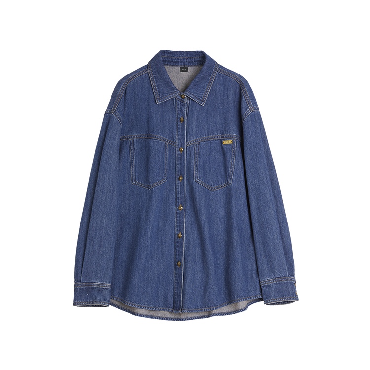 ELLE Рубашка Women's Denim Blue Lapel Moderate Denim
ELLE Рубашка Women's Denim Blue Lapel Moderate Denim