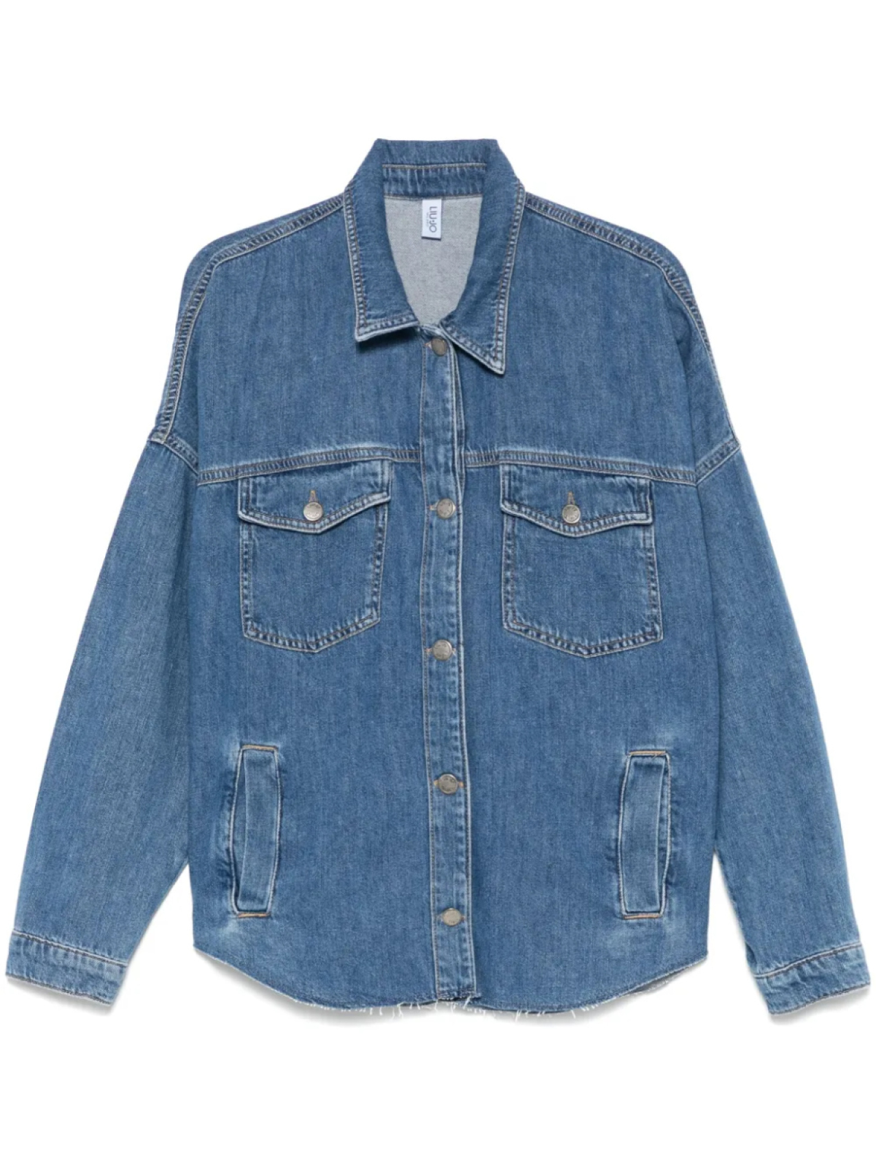 Куртка с кристаллическим логотипом LIU JO, синий 
Куртка с кристаллическим логотипом LIU JO, синий