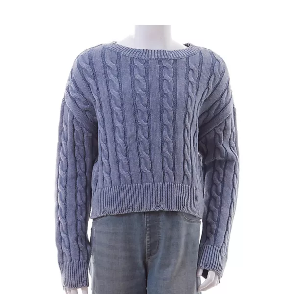 Детский вязаный свитер с круглым вырезом для девочек 7-16 лет Mini Society, синий
Детский вязаный свитер с круглым вырезом для девочек 7-16 лет Mini Society, синий