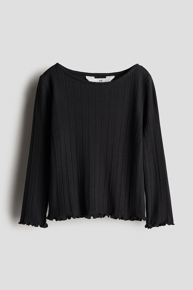 Рубашка в рубчик с деталями оверлока H&M, черный
Рубашка в рубчик с деталями оверлока H&M, черный