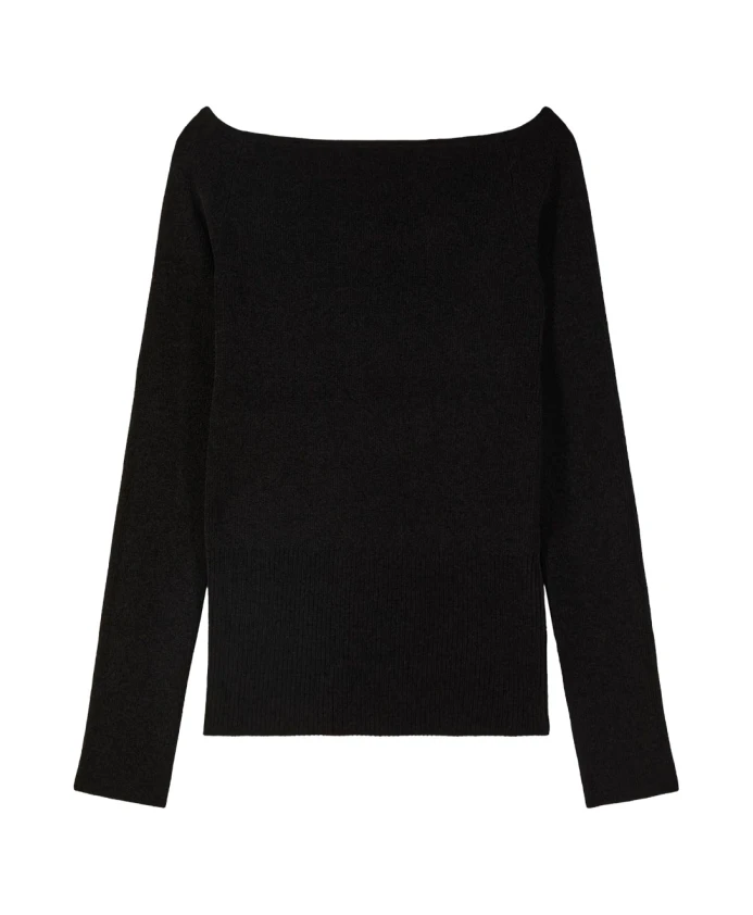 Мягкий пуловер с широким вырезом горловины. Patrizia Pepe, черный
Мягкий пуловер с широким вырезом горловины. Patrizia Pepe, черный