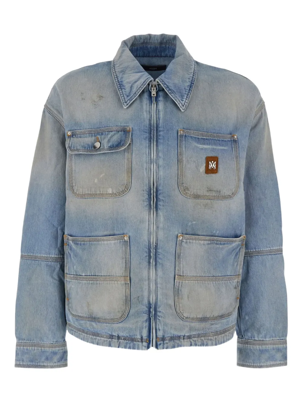 Джинсовая куртка с нашивкой-логотипом AMIRI, синий
Джинсовая куртка с нашивкой-логотипом AMIRI, синий