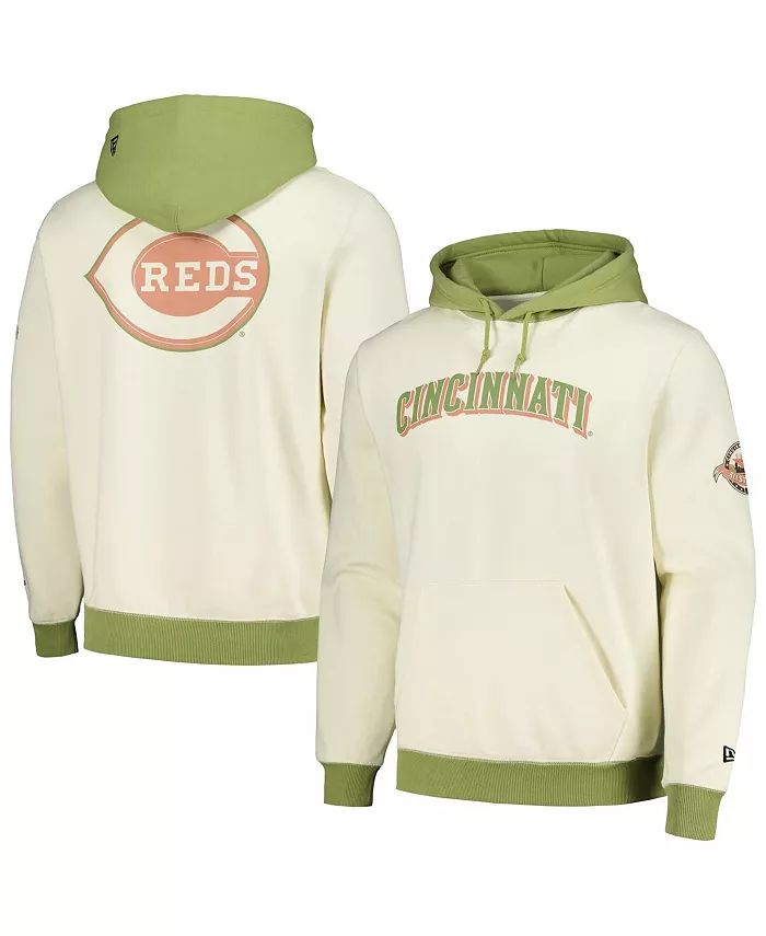 Мужская кремово-зеленая толстовка с капюшоном Cincinnati Reds Color Pop New Era
Мужская кремово-зеленая толстовка с капюшоном Cincinnati Reds Color Pop New Era
