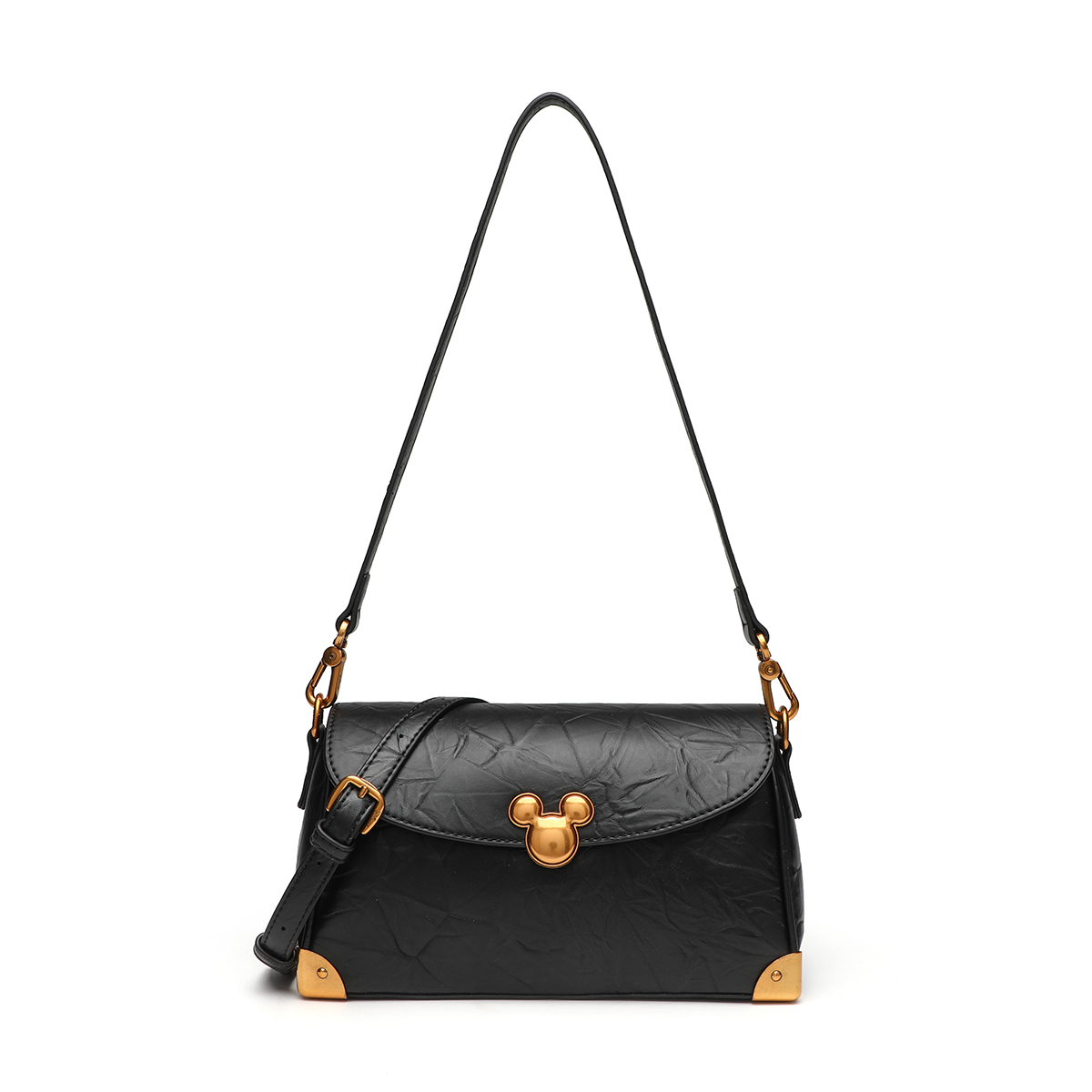 Disney Кожаная сумка Микки через плечо кроссбоди женская черная, Black 
Disney Кожаная сумка Микки через плечо кроссбоди женская черная, Black