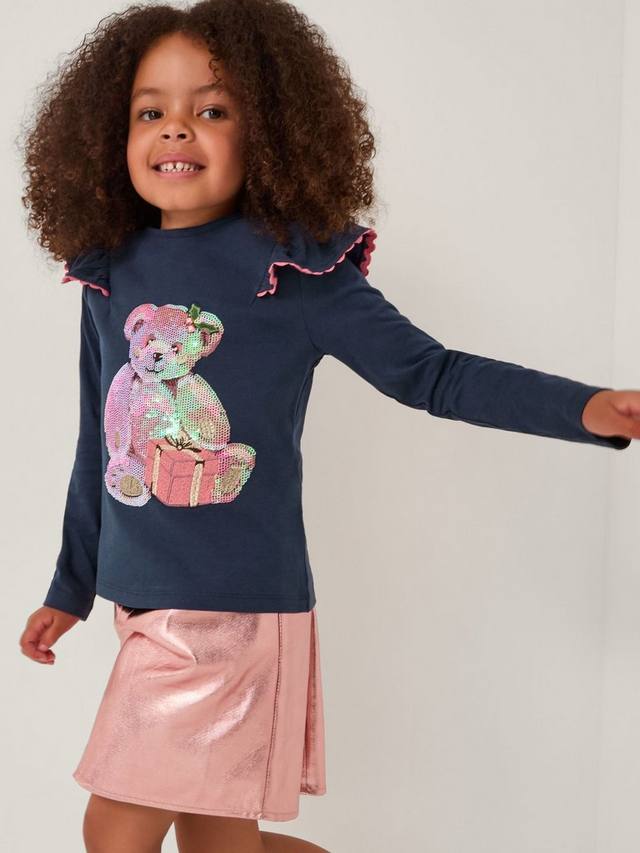 Детский хлопковый топ с пайетками "Рождественский мишка" Monsoon, Navy
Детский хлопковый топ с пайетками "Рождественский мишка" Monsoon, Navy