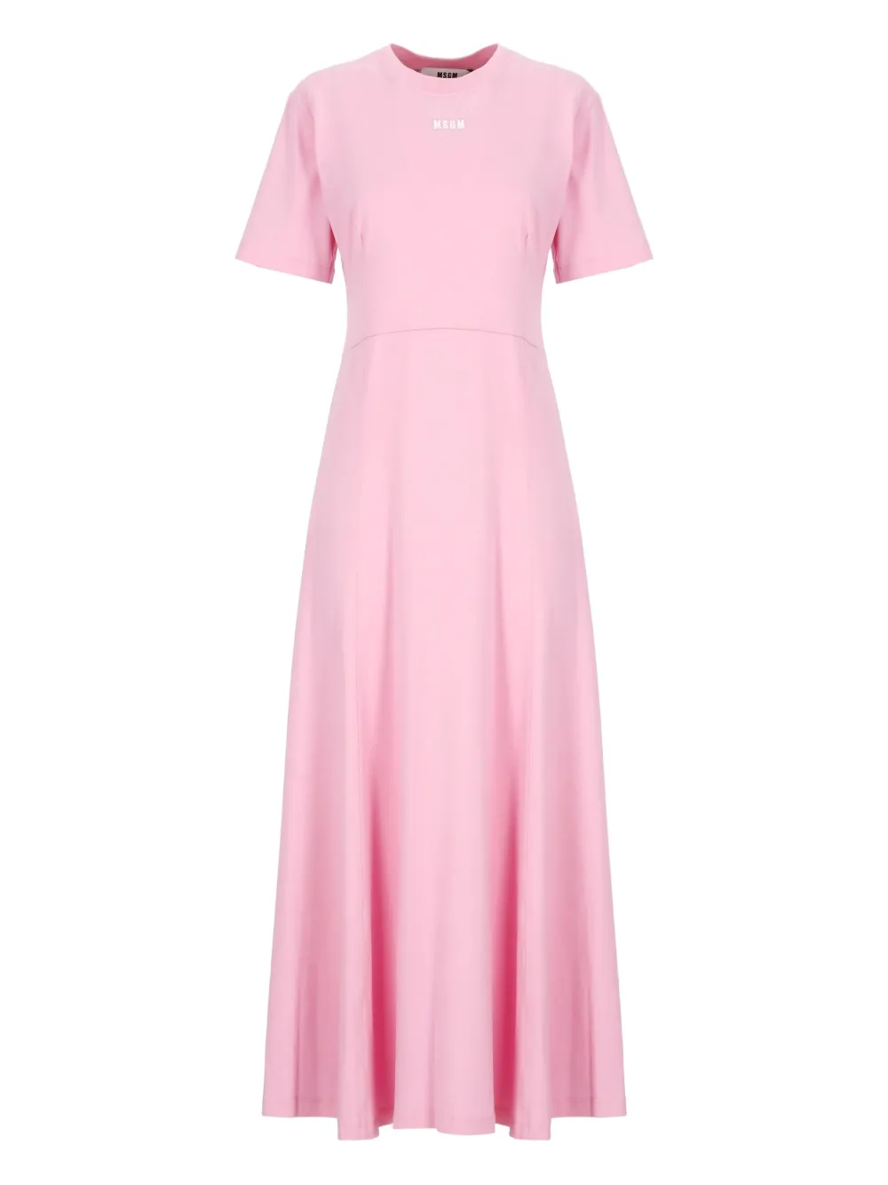Платье макси с короткими рукавами MSGM, розовый 
Платье макси с короткими рукавами MSGM, розовый
