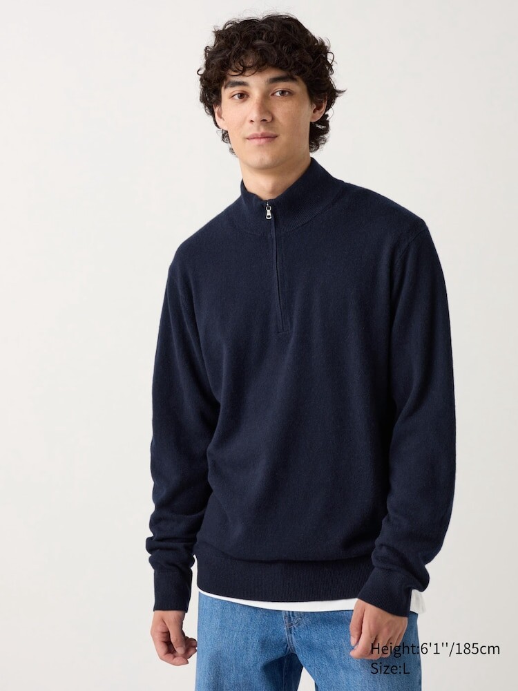 Кашемировый джемпер на молнии Uniqlo, цвет 69 синий
Кашемировый джемпер на молнии Uniqlo, цвет 69 синий