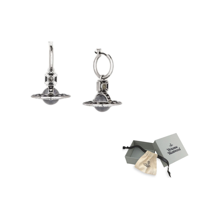 Vivienne Westwood Серьги из латуни для женщин Platinum/Black Enamel/Black Diamond Crystal/Gray
Vivienne Westwood Серьги из латуни для женщин Platinum/Black Enamel/Black Diamond Crystal/Gray