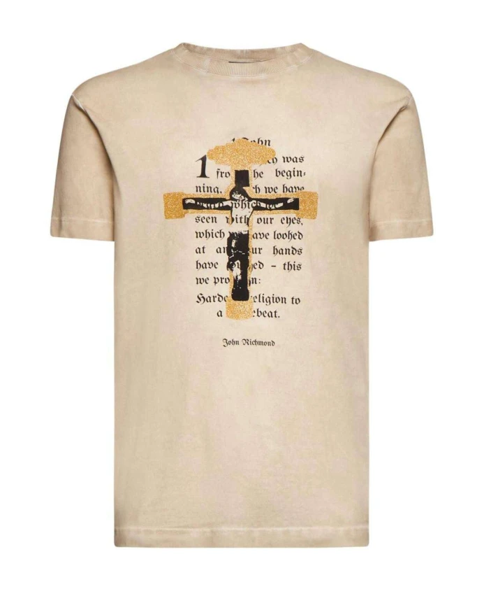Футболка с центральным графическим рисунком John Richmond, бежевый
Футболка с центральным графическим рисунком John Richmond, бежевый