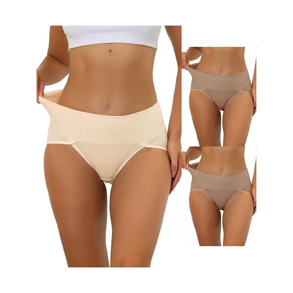 3 упаковки женского нижнего белья в рубчик с завышенной талией и контролем живота, доступны в размерах больших размеров ALLEGRA K, цвет Camel Beige
3 упаковки женского нижнего белья в рубчик с завышенной талией и контролем живота, доступны в размерах больших размеров ALLEGRA K, цвет Camel Beige