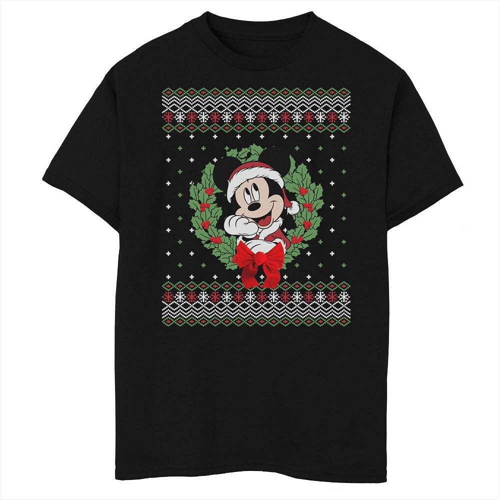 Свитер с рождественским венком Микки Мауса Disney для мальчиков, футболка с рисунком хаски, черный
Свитер с рождественским венком Микки Мауса Disney для мальчиков, футболка с рисунком хаски, черный
