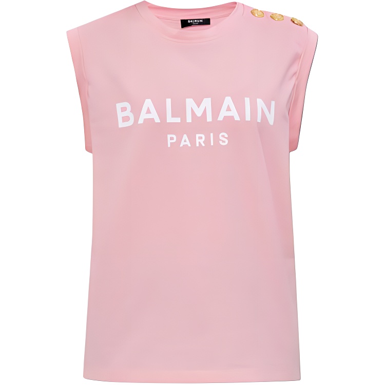 Майка без рукавов с принтом логотипа BALMAIN, светло-розовый
Майка без рукавов с принтом логотипа BALMAIN, светло-розовый