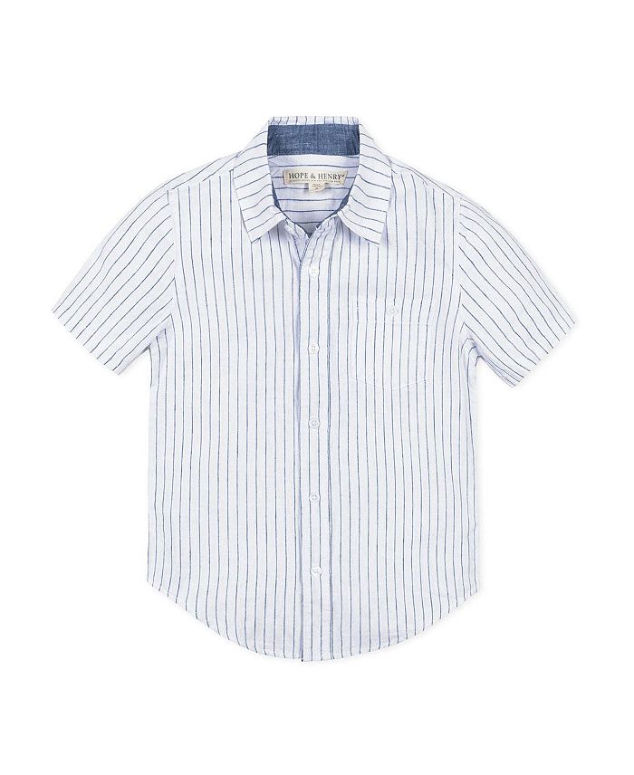Детская льняная рубашка с коротким рукавом на пуговицах - для малышей и подростков Hope & Henry, синий
Детская льняная рубашка с коротким рукавом на пуговицах - для малышей и подростков Hope & Henry, синий