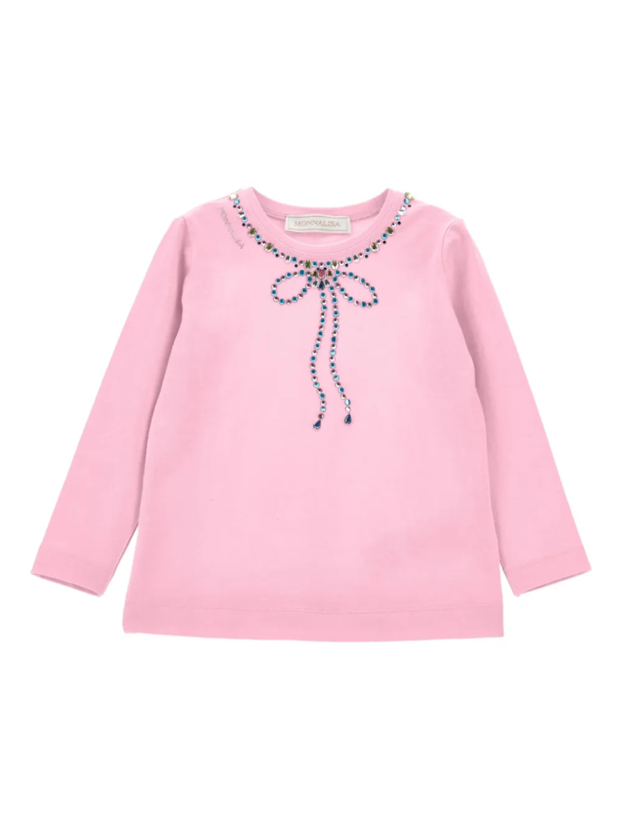 Monnalisa лонгслив с кристаллами, розовый
Monnalisa лонгслив с кристаллами, розовый