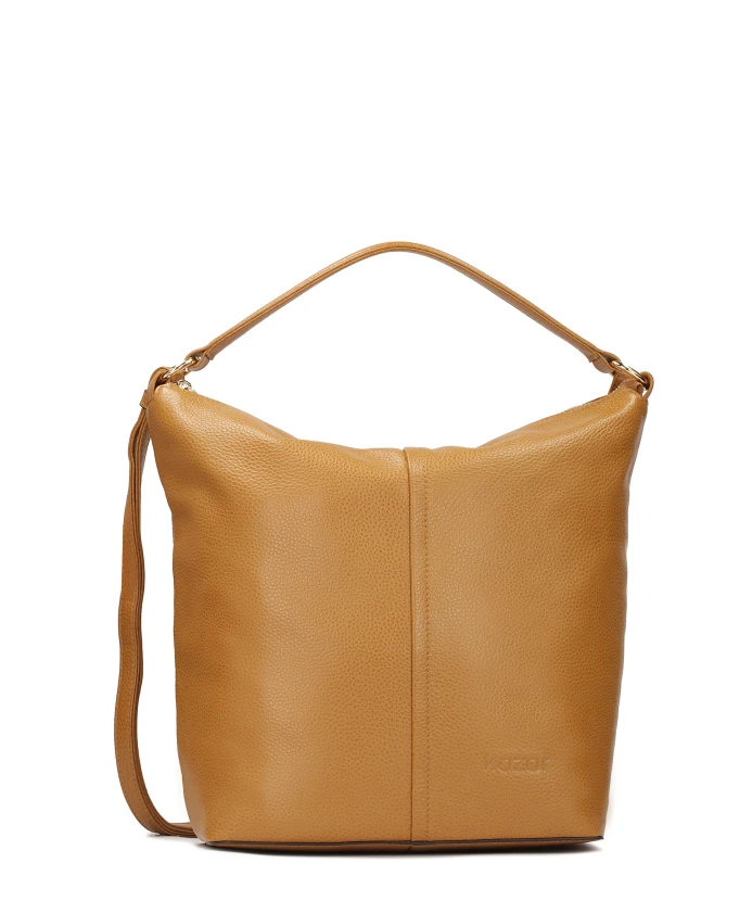 Яркая городская кожаная сумочка Kazar, коричневый 
Яркая городская кожаная сумочка Kazar, коричневый