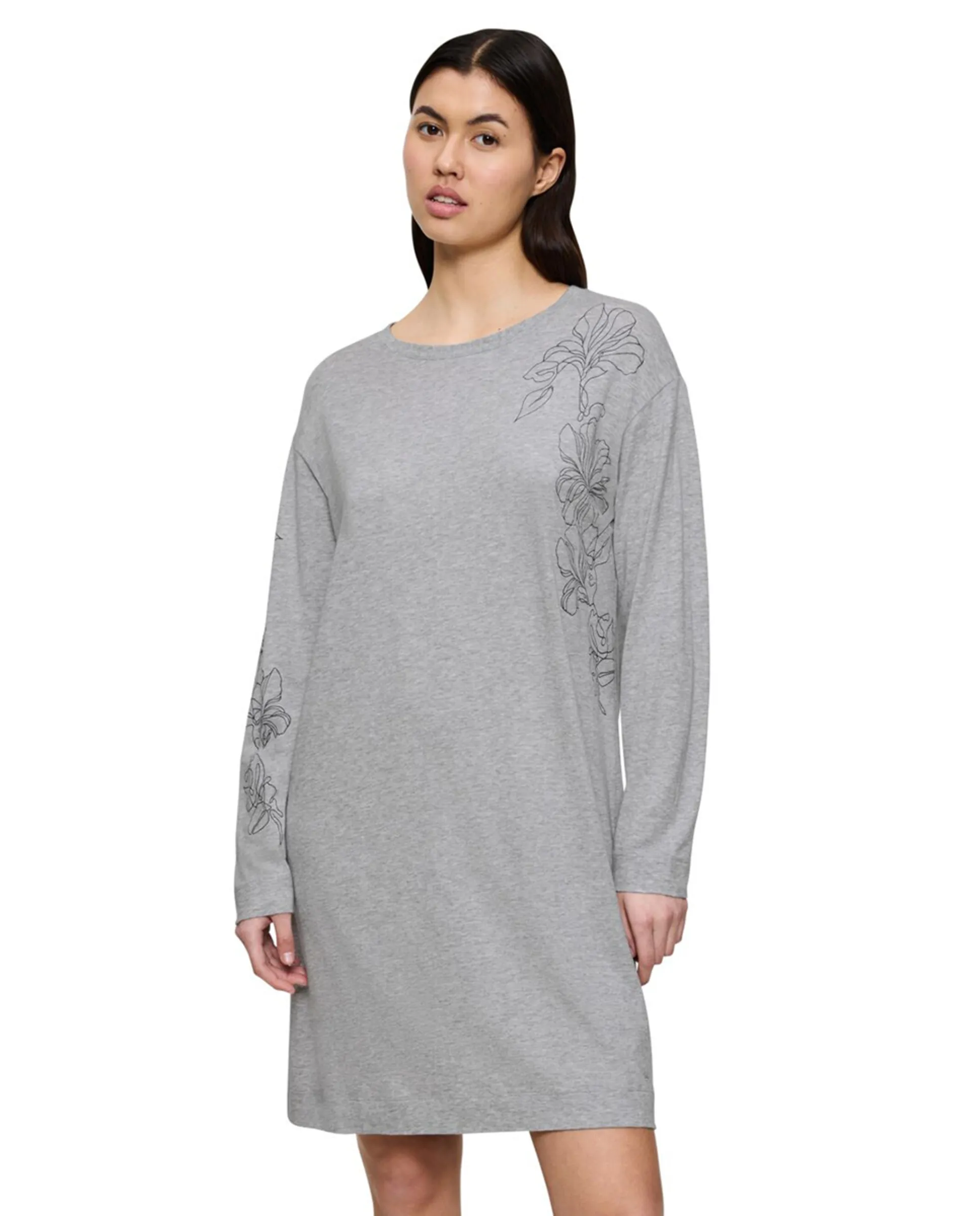 Длинный ночнушка из органического хлопка и модала тенсель Triumph, светло-серый 
Длинный ночнушка из органического хлопка и модала тенсель Triumph, светло-серый