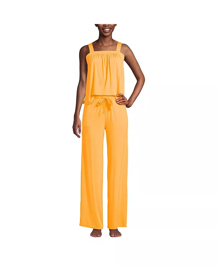 Женский охлаждающий комплект пижамы из 2 предметов - топ с квадратным вырезом без рукавов и брюки Lands' End, оранжевый
Женский охлаждающий комплект пижамы из 2 предметов - топ с квадратным вырезом без рукавов и брюки Lands' End, оранжевый