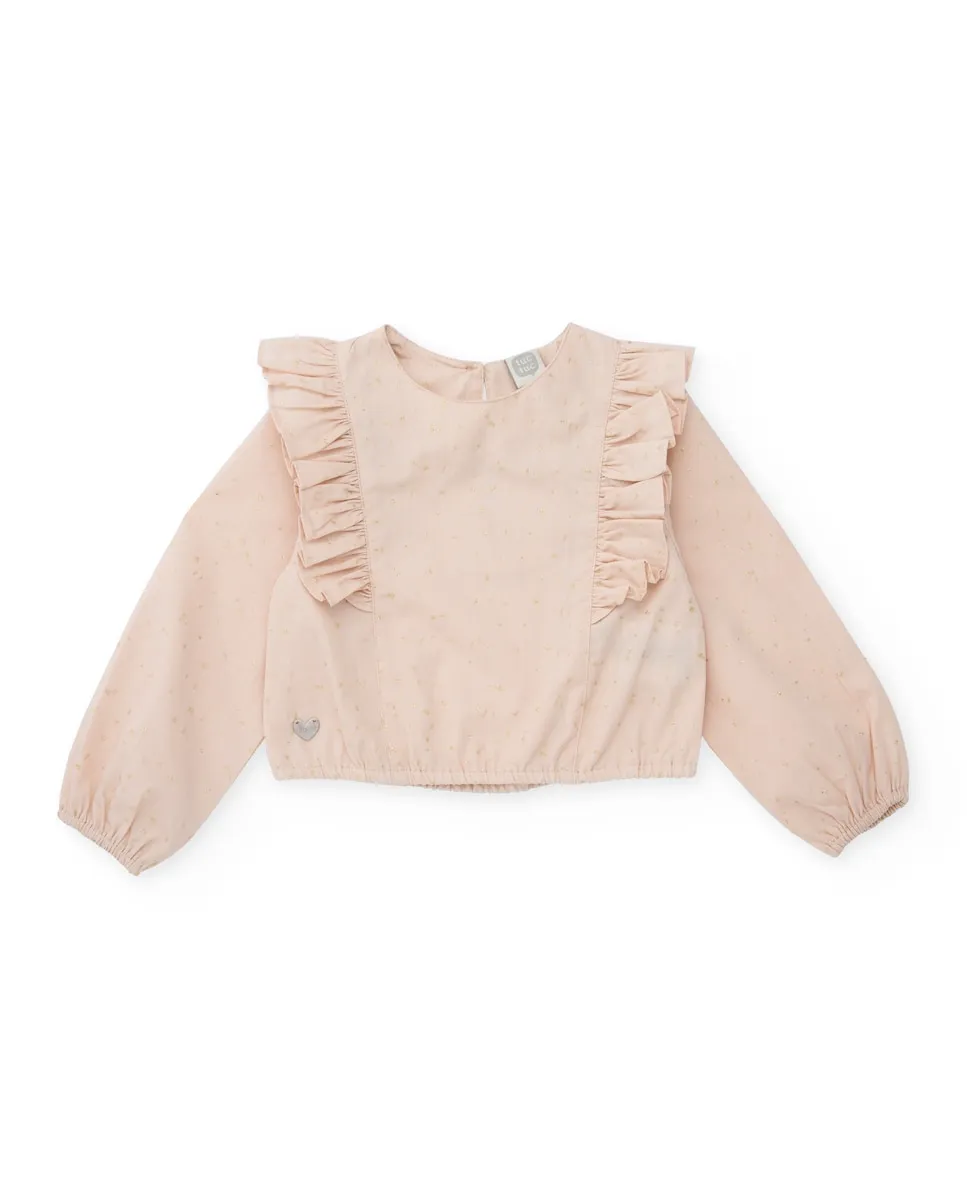 Детская блузка розового цвета с золотыми деталями Tuc tuc
Детская блузка розового цвета с золотыми деталями Tuc tuc