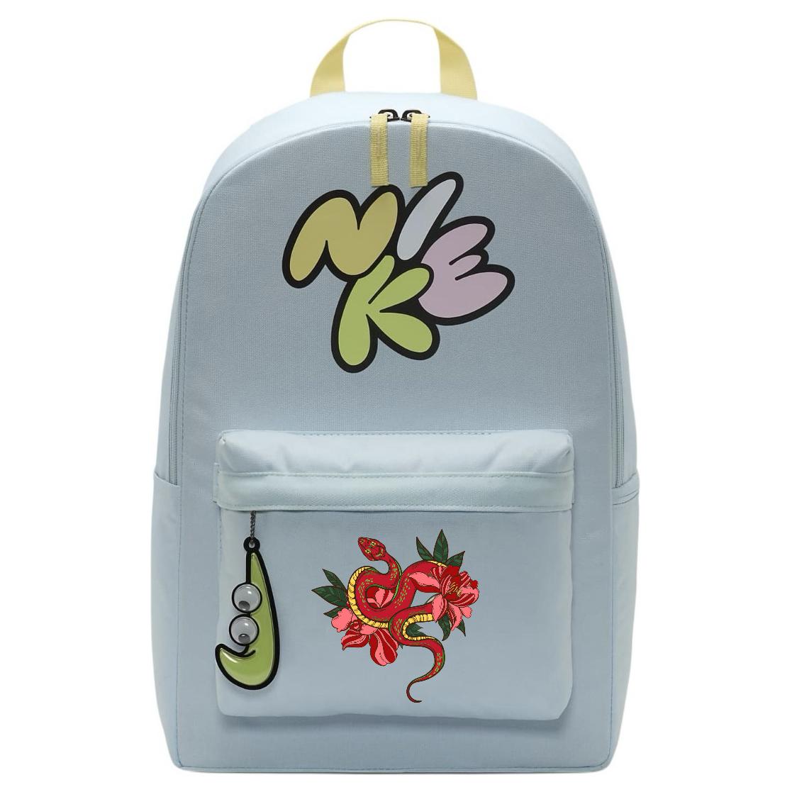 Nike Тканевый рюкзак женский ледниково-голубой и нежно-желтый и светло-лимонный, Flowers and Snakes
Nike Тканевый рюкзак женский ледниково-голубой и нежно-желтый и светло-лимонный, Flowers and Snakes
