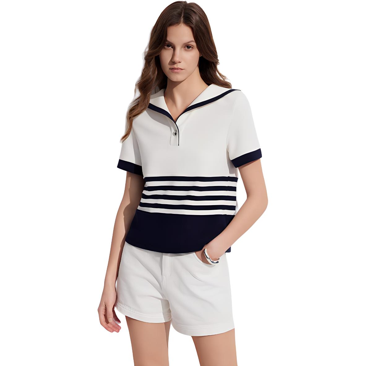 ELLE Футболка женская Navy Blue с воротником, умеренный прямой крой, Синий, ELLE Футболка женская Navy Blue с воротником, умеренный прямой крой
ELLE Футболка женская Navy Blue с воротником, умеренный прямой крой, Синий, ELLE Футболка женская Navy Blue с воротником, умеренный прямой крой