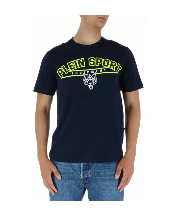 Белая хлопковая футболка с принтом Plein Sport, синий
Белая хлопковая футболка с принтом Plein Sport, синий