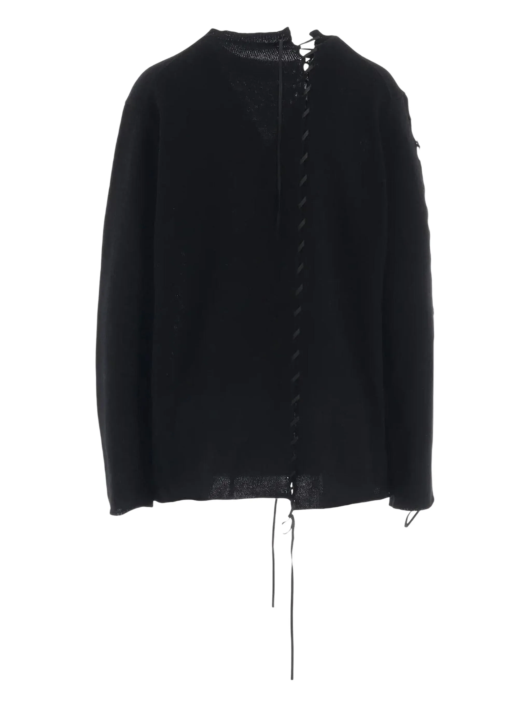 Шерстяной топ с круглым вырезом Yohji Yamamoto, черный
Шерстяной топ с круглым вырезом Yohji Yamamoto, черный