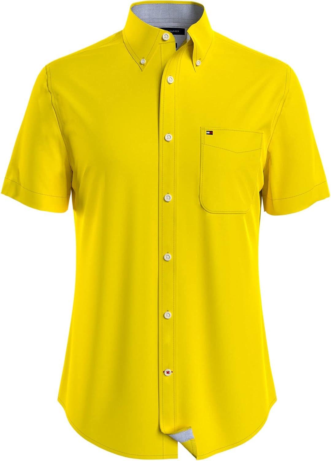 Мужская повседневная рубашка Tommy Hilfiger с коротким рукавом и застежкой на пуговицы, индивидуальная посадка, Bright Sunshine
Мужская повседневная рубашка Tommy Hilfiger с коротким рукавом и застежкой на пуговицы, индивидуальная посадка, Bright Sunshine