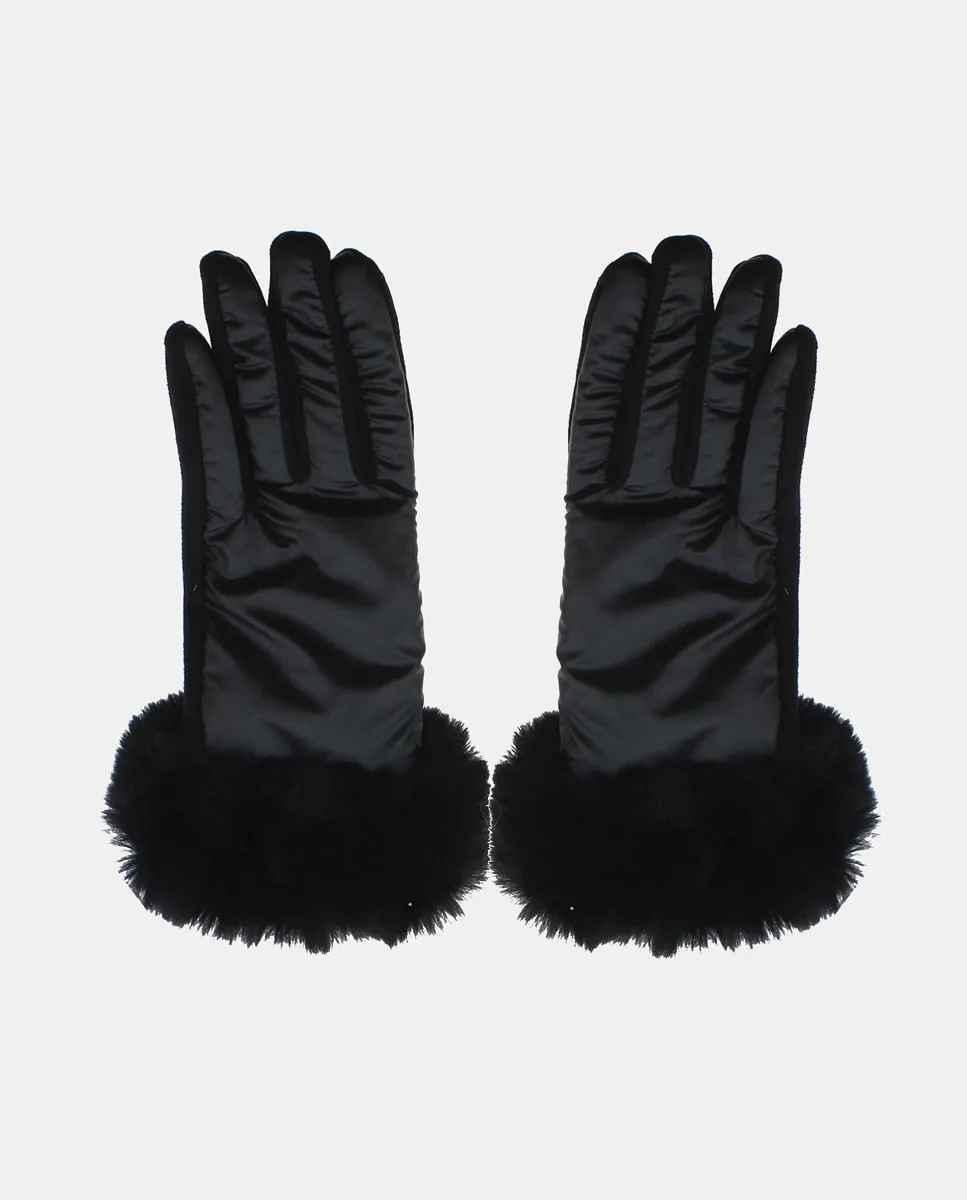Металлизированная черная перчатка с манжетой из искусственного меха Privata, черный
Металлизированная черная перчатка с манжетой из искусственного меха Privata, черный