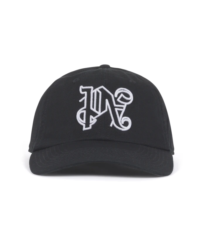 Черная кепка с монограммой Palm Angels, черный
Черная кепка с монограммой Palm Angels, черный