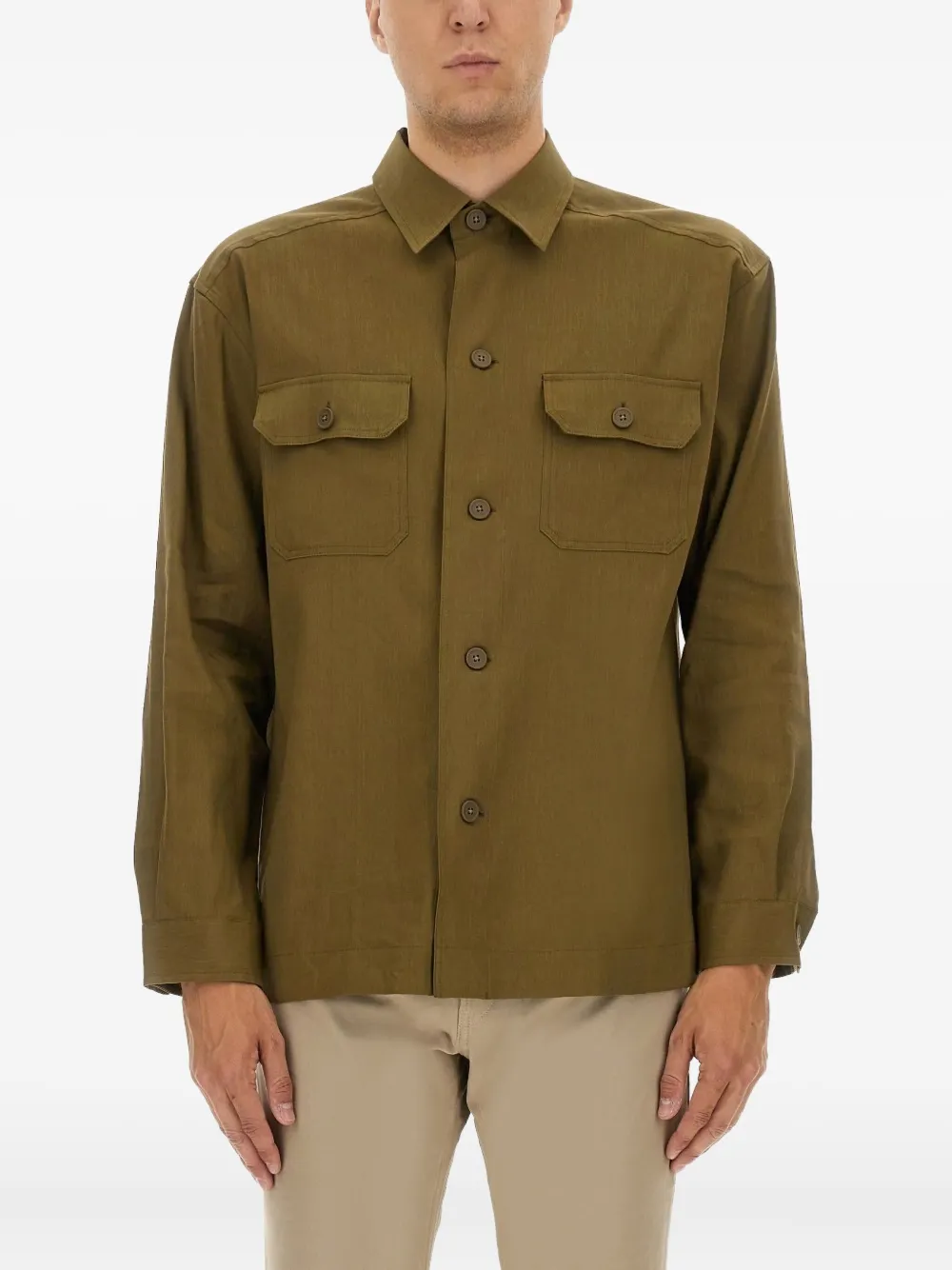 Рубашка с двумя карманами BOSS, зеленый
Рубашка с двумя карманами BOSS, зеленый