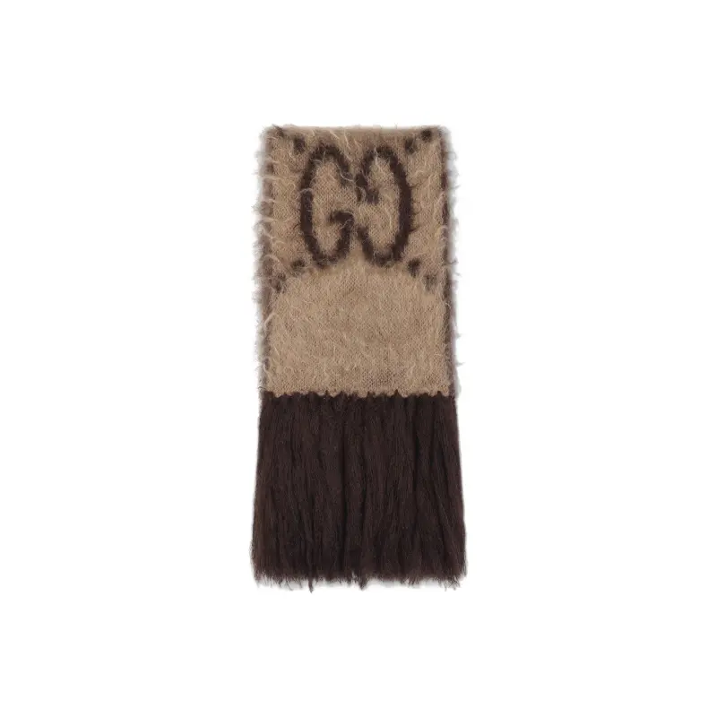 GUCCI Вязаный шарф унисекс бежево-коричневый, Beige/Brown
GUCCI Вязаный шарф унисекс бежево-коричневый, Beige/Brown