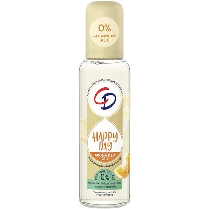 CD Aroma Deo Spray Happy Day 75 мл — Дезодорант без алюминия с эфирным маслом мандарина и экстрактом лемонграсса для 24-часовой защиты — веганский
CD Aroma Deo Spray Happy Day 75 мл — Дезодорант без алюминия с эфирным маслом мандарина и экстрактом лемонграсса для 24-часовой защиты — веганский