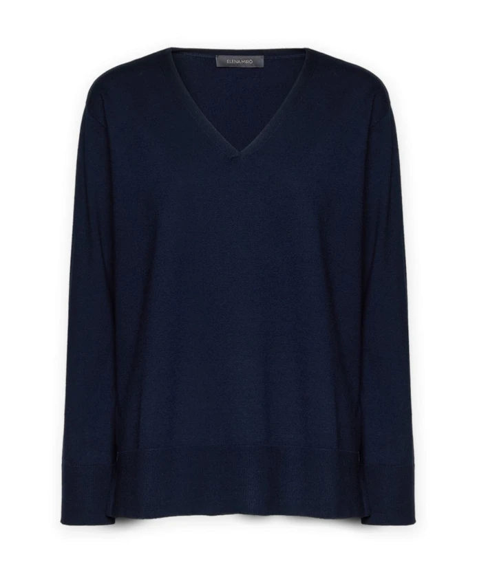 Пуловер с V-образным вырезом Elena Mirã², синий
Пуловер с V-образным вырезом Elena Mirã², синий