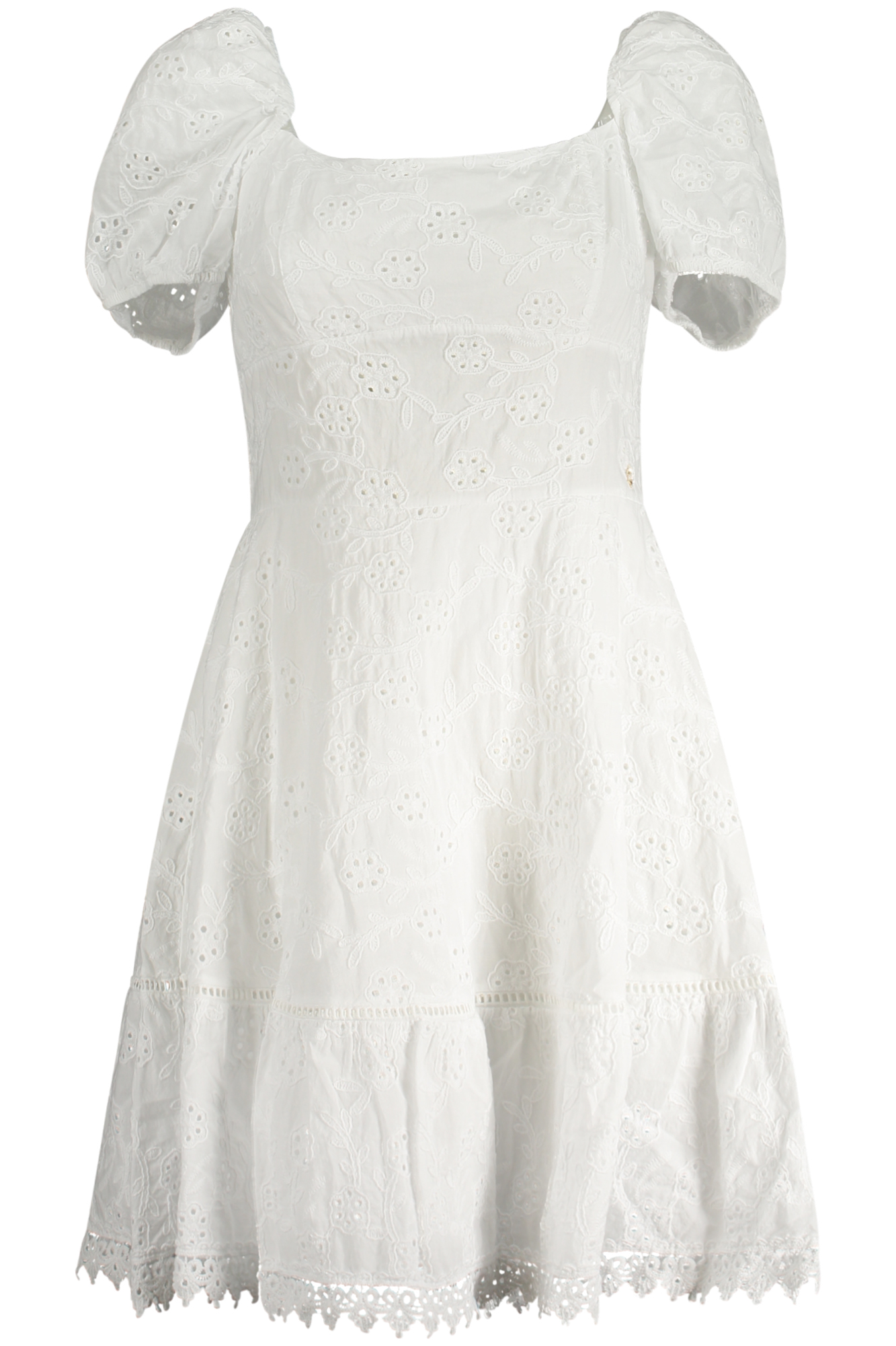 Платье женское Guess Jeans с квадратным вырезом и вышивкой, белый
Платье женское Guess Jeans с квадратным вырезом и вышивкой, белый