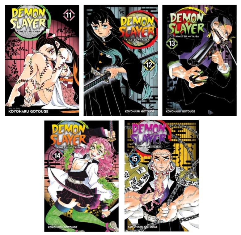 Demon Slayer: Kimetsu no Yaiba Manga Series 5-Book Collection Set III (Vol.11 to Vol.15) - Thrilling Dark Fantasy Manga by Koyoharu Gotouge (VIZ Media LLC)
Demon Slayer: Kimetsu no Yaiba Manga Series 5-Book Collection Set III (Vol.11 to Vol.15) - Thrilling Dark Fantasy Manga by Koyoharu Gotouge (VIZ Media LLC)