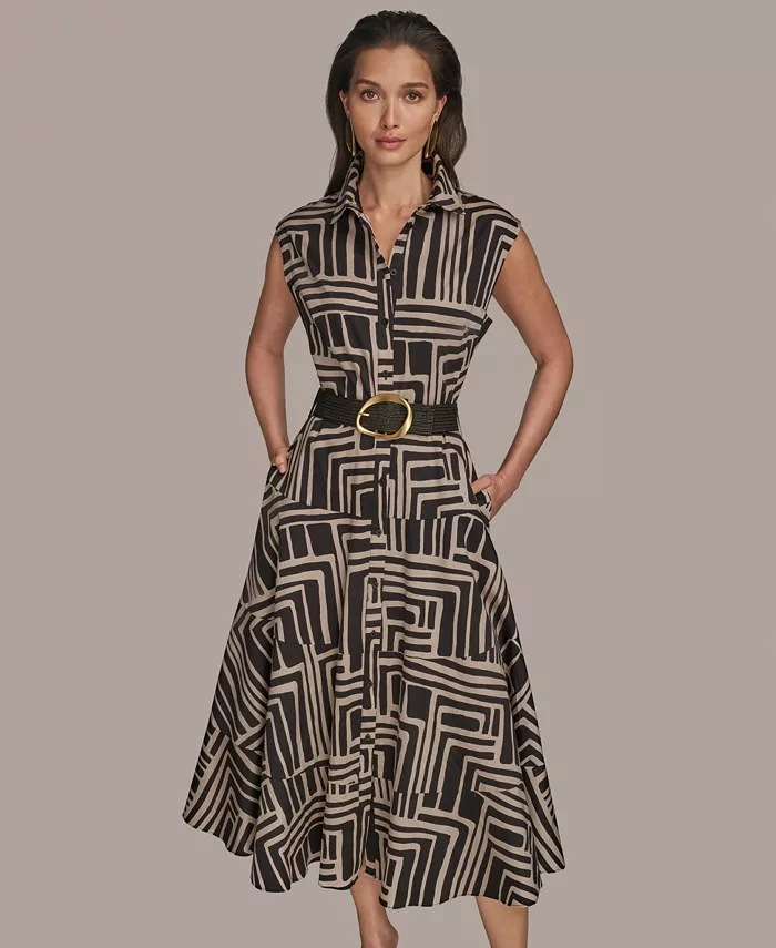 Женское платье-рубашка с коротким рукавом и принтом Donna Karan New York, серый
Женское платье-рубашка с коротким рукавом и принтом Donna Karan New York, серый