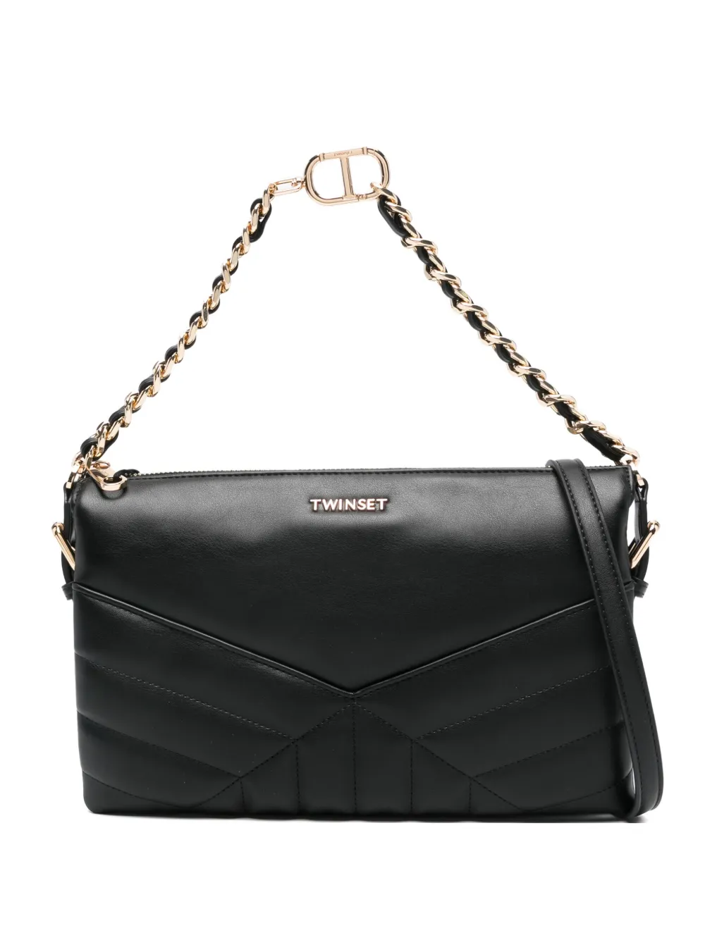Стеганая сумка на цепочке через плечо TWINSET, черный 
Стеганая сумка на цепочке через плечо TWINSET, черный