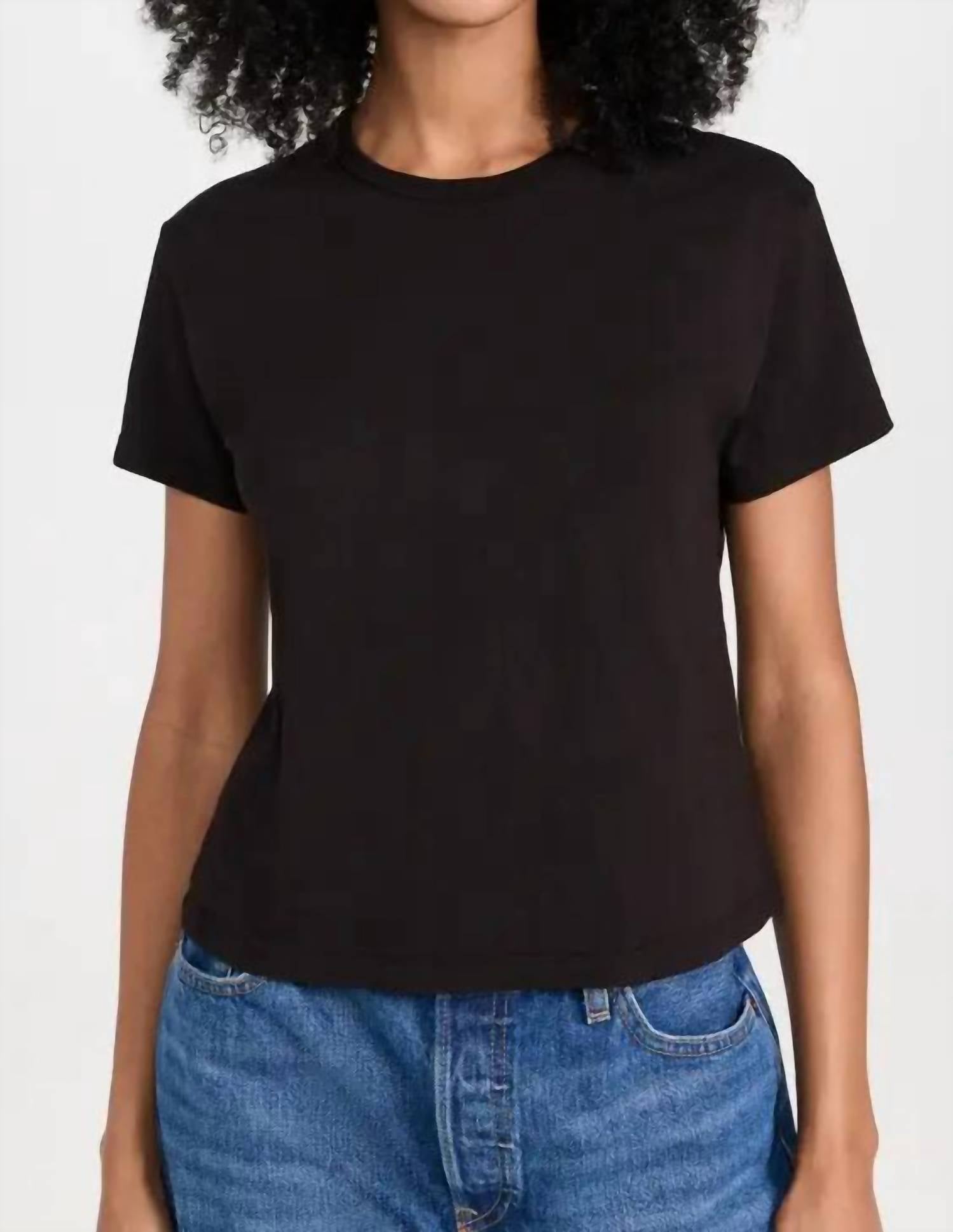 Футболка 50-х годов в винтажном стиле черного цвета Monrow
Футболка 50-х годов в винтажном стиле черного цвета Monrow