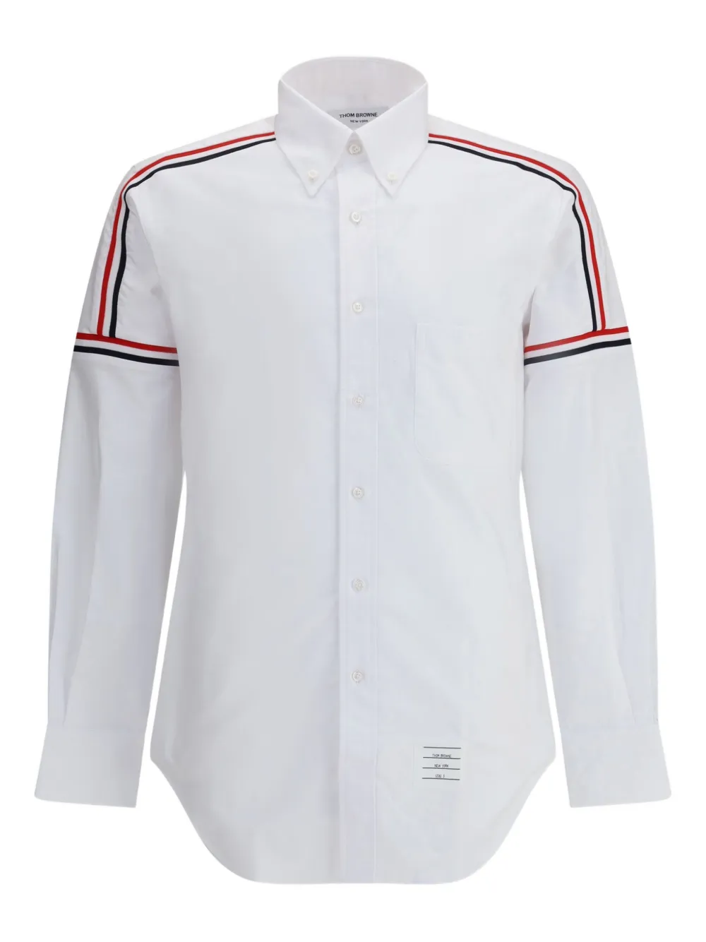 Рубашка с длинными рукавами и полосками THOM BROWNE, белый
Рубашка с длинными рукавами и полосками THOM BROWNE, белый