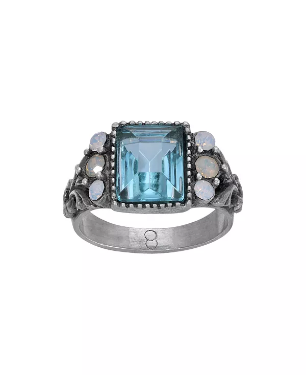 Кольцо с серебристым камнем цвета морской волны 2028, green
Кольцо с серебристым камнем цвета морской волны 2028, green